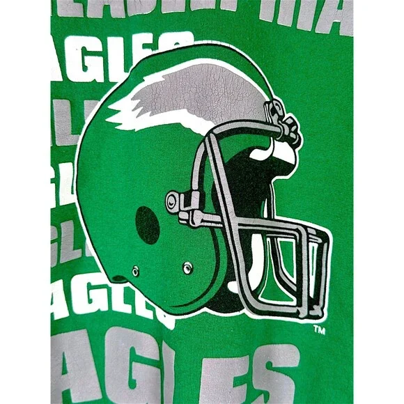 Vintage Garan NFL Eagles Sweatshirt Kelly Green 80s - Picture 3 of 13